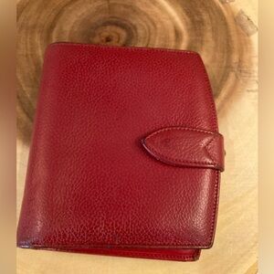 Vintage Coach Madison Continental Clutch Wallet With Kisslock Scarlet Red❤️ Rare